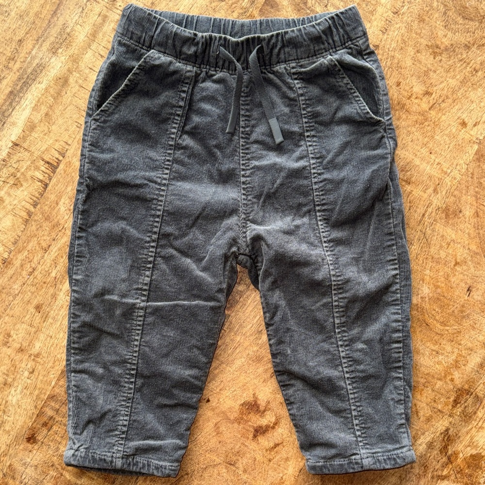 Lined Corduroy Baggy Pants Charcoal Gray || Zara